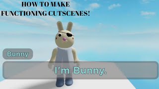 How to make a functioning cutscene in the cutscene creator How to use it  Roblox Piggy Build Mode [upl. by Hillary]