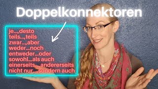 8 wichtige Doppelkonnektoren  B2 C1  Perfektes Deutsch [upl. by Anicnarf762]