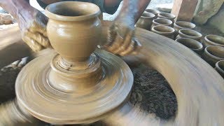 Pot Making With Clay Best Talent Indian Potter In Village  Small Cottage IndustrieS [upl. by Aiblis]