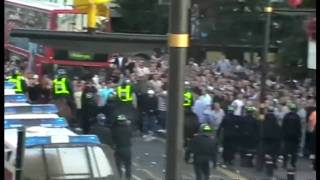 West Ham vs Millwall Hooligan Riots outside Upton Park [upl. by Giavani84]