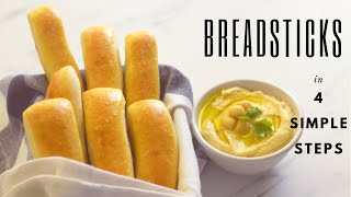 Homemade Breadsticks RecipeHow to make breadsticks in 4 simple steps [upl. by Itsirhc]