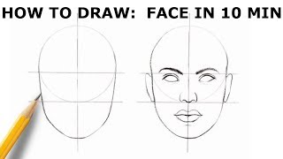 HOW TO DRAW FACE  Basic Proportion [upl. by Enutrof]