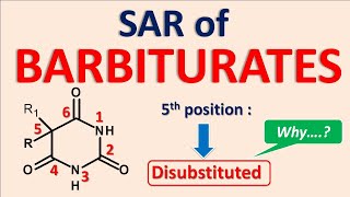 Structural Activity Relationship SAR of Barbiturates [upl. by Philbin469]