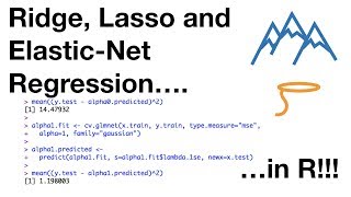 Ridge Lasso and ElasticNet Regression in R [upl. by Neeloc]