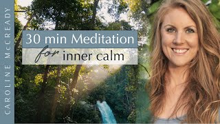 30 Minute HalfGuided Breathing Meditation for Inner Calm  with Water and Nature Sounds [upl. by Soilisav784]