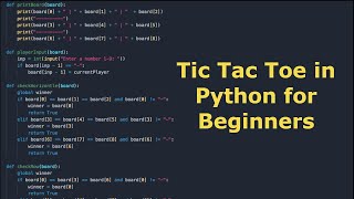 Python TIC TAC TOE Tutorial  Beginner Friendly Tutorial [upl. by Regni]