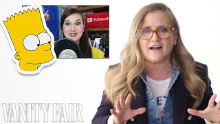 Nancy Cartwright Bart Simpson Reviews Impressions of Her Voices  Vanity Fair [upl. by Harragan735]