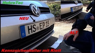 Rahmenloser Kennzeichenhalter  KlettCar [upl. by Jacobsen301]