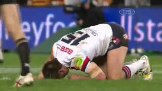 WaereaHargreaves smashed by Simon Dwyer  Tigers v Roosters  NRL Finals 2010  HD  YouTubeflv [upl. by Eehtomit]