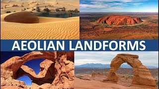 AEOLIAN LANDFORMSARID AND SEMI ARID LANDFORMS [upl. by Kienan]