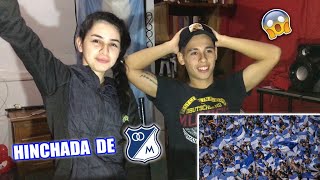 ARGENTINOS reaccionan a HINCHADA DE MILLONARIOS  COLOMBIA [upl. by Aicnorev]