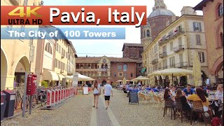 Walking in Pavia Italy  City street sightseeing tour in 4K 60fps [upl. by Golda]