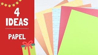 4 Manualidades de Navidad con papel fáciles y bonitas [upl. by Aneleh]