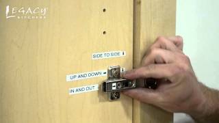 Cabinet Door Hinge Adjustment Introduction [upl. by Laekim]