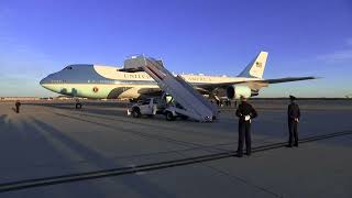 Trump leaves on Air Force One for MaraLago after argument with Zelenskyy at White House meeting [upl. by Yeclehc672]