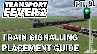 Understanding Train Signals and Placement Transport Fever 2 Tutorial [upl. by Brindell]