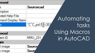 Automating tasks using Macros in AutoCAD [upl. by Felita]