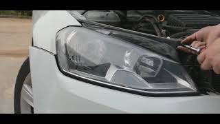 VW Golf 7 standard to LED headlight installatiom [upl. by Polad]