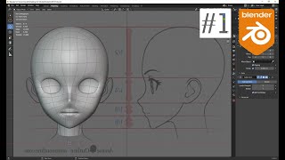 Blender 29 Anime Girl Head Modeling In 30 Minutes WIP 1 [upl. by Yebba458]