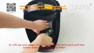 How to Replace Exterior and Interior Lens Covers  Antra Welding Helmets AH6260 and AH6660 Series [upl. by Neerihs]