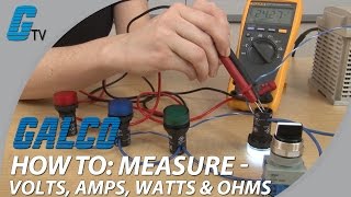 How To Measure Volts Amps Watts amp Ohms with a Multimeter [upl. by Doownelg620]