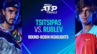 Andrey Rublev vs Stefanos Tsitsipas  Nitto ATP Finals [upl. by Yllaw]