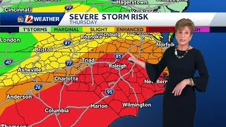 WATCH North Carolina severe weather approaches [upl. by Mariana]