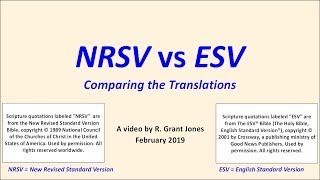 NRSV vs ESV  a Translation Review [upl. by Luzader]