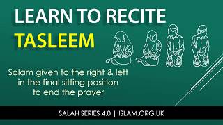 Salah Series 413  Learn to Recite Tasleem  How to end Salah Prayer  Madrasahcouk [upl. by Nylle]