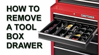 Craftsman Tool Box  Remove drawer with friction slides [upl. by Kermit]