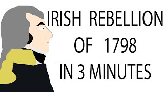 Irish Rebellion of 1798  3 Minute History [upl. by Ettenom]