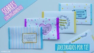 SOBRE DE PAPEL SIN PEGAMENTO ❤ IDEAS PARA DECORAR SOBRES PARA CARTAS [upl. by Yliak583]