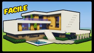 TUTO GRANDE MAISON MODERNE FACILE A FAIRE  MINECRAFT [upl. by Pengelly103]