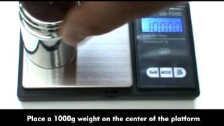 How to Calibrate the US1000 Digital Scale  USBALANCE [upl. by Morgen]