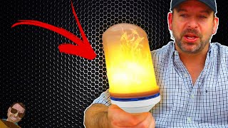 Watch as we turn our house into a fiery inferno with the new LED flame bulb [upl. by Hodgkinson]