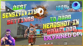 Best Sensitivity Settings For Free Fire Gameloop  How To Drag Auto Headshot In Free Fire Gameloop [upl. by Heer]