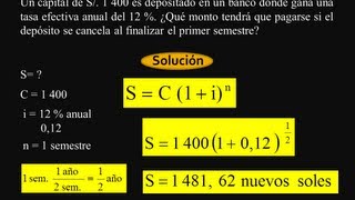 INTERÉS COMPUESTO  MATEMÁTICA FINANCIERA  4 PROBLEMAS RESUELTOS [upl. by Lorelei]