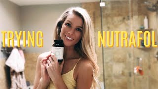 Trying Nutrafol Hair Growth Supplements ☀️🌻💛Before amp After Review [upl. by Kera]