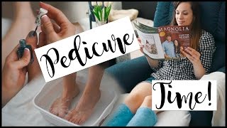 DIY PEDICURE AT HOME  HOW TO DO A PEDICURE [upl. by Sarita]