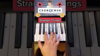 Stranger Things Piano Easy Tutorial shorts piano [upl. by Nylkaj315]