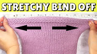 STRETCHY BIND OFF for Beginners game changing [upl. by Lyns]