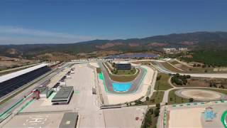 Aerial view 4K  Autódromo Internacional do Algarve  Racing Circuit  Portimão [upl. by Einiar]