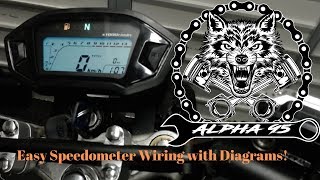 Easy Motorcycle Speedometer Wiring HOW TO amp DIAGRAMS [upl. by Quincy]