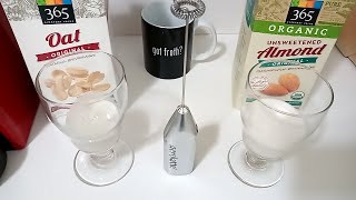 Oat Milk vs Almond Milk part 2 Frothing Test [upl. by Reynard]