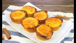 Pasteis de nata how to make at home the famous portuguese custard tarts [upl. by Kehoe]