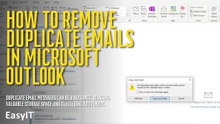 How To Remove Duplicate Emails In Microsoft Outlook [upl. by Akcinahs]