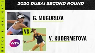 Garbiñe Muguruza vs Veronika Kudermetova  2020 Dubai Second Round  WTA Highlights [upl. by Radferd]