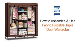 How to Use amp Assemble Foldable Wardrobe best foldable wardrobe [upl. by Kieryt]