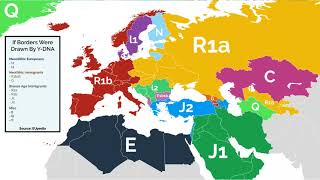 European paternal YDNA haplogroups distribution by country [upl. by Nylegna250]