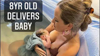 CHILD DELIVERS BABY AT HOME IN THE POOL 422 WEEKS [upl. by Ardnekat285]